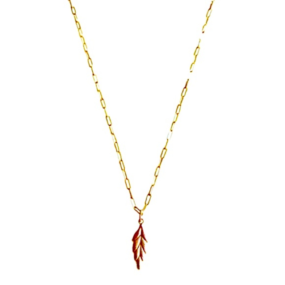 24” Dainty Leaf Charm Necklace 🍂